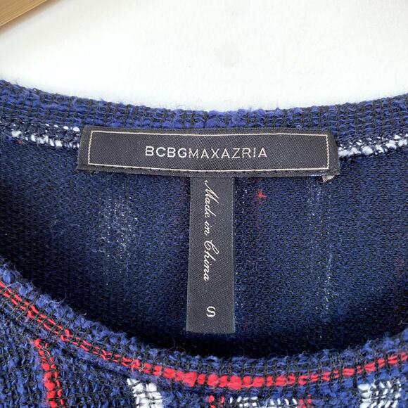 BCBGMaxazria Kathy Striped Boucle Fringe Sweater Dress Size Small - Picture 5 of 8